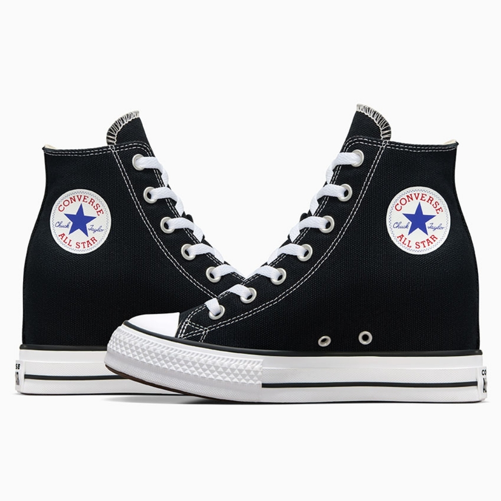 🔥SALE🔥BNIB SIZE 7.5 WOMEN'S CONVERSE ALL-STAR WEDGE BLK/NAV/RED